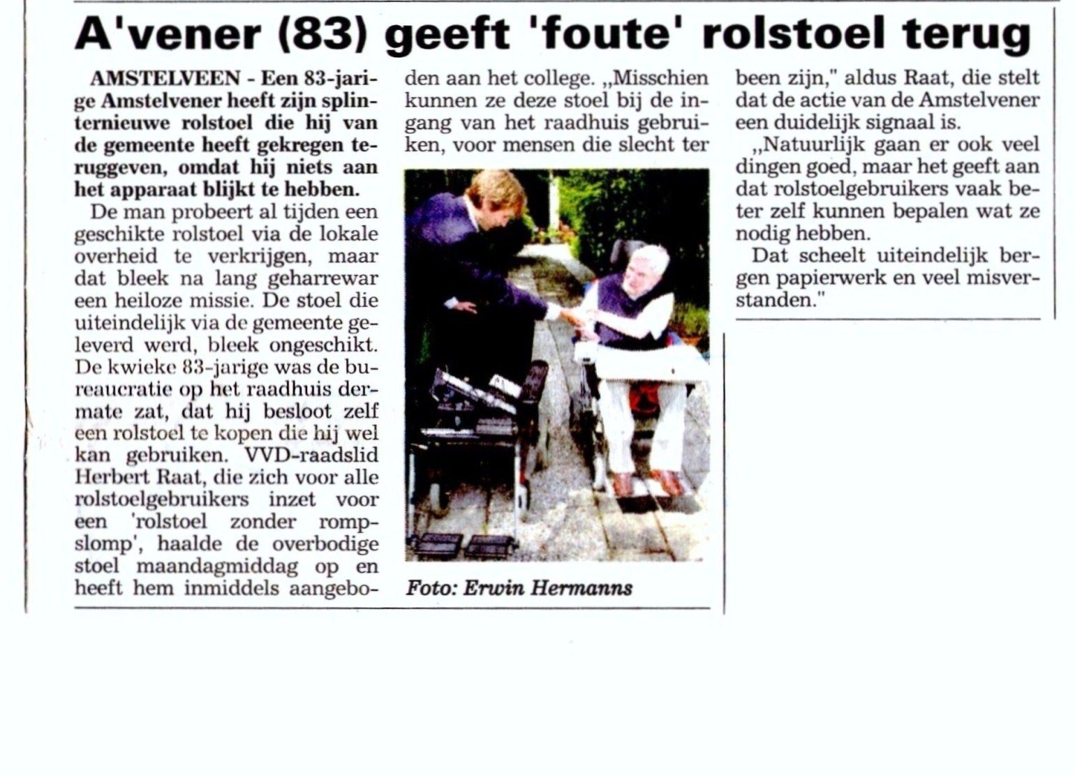 2006-2-8 Amstelveens Nieuwsblad Herbert Raat