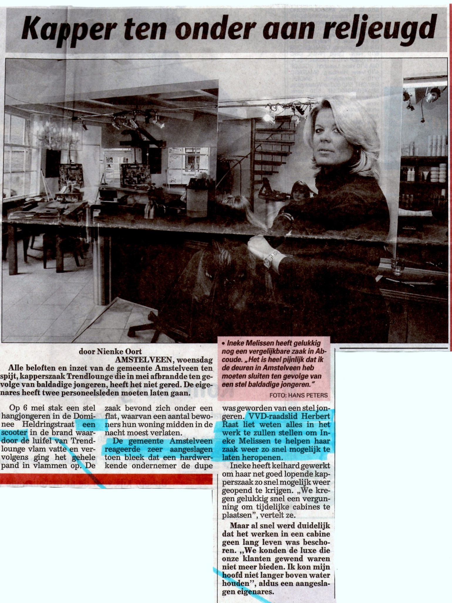 2008-8-0ktober kapperszaak afgebrand, ondernemers blijven zitten met de schade. (2)