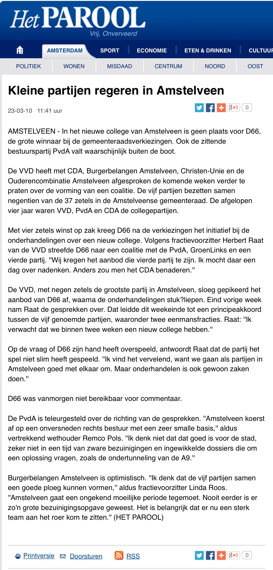 2010-het parool over formatie Amstelveen