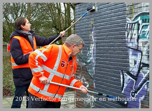 2013-verf-burgemeester Jan Van Zanen-wethouder Herbert Raat