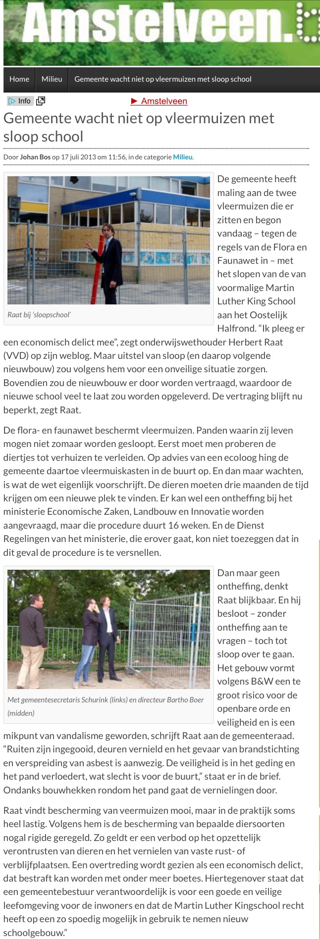 2013-17-7 AmstelveenBlog.nl vleermuizen Amstelveen Rein Schurink, Bartho Boer en Herbert Raat