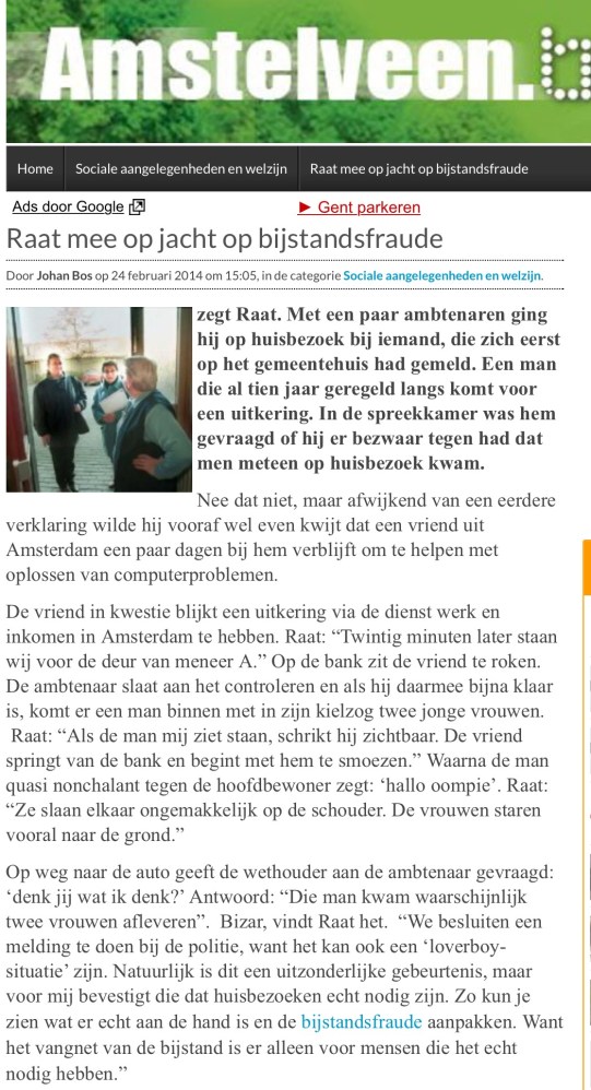 2014-24-2: AmstelveenBlog.nl Herbert Raat huisbezoek bijstand