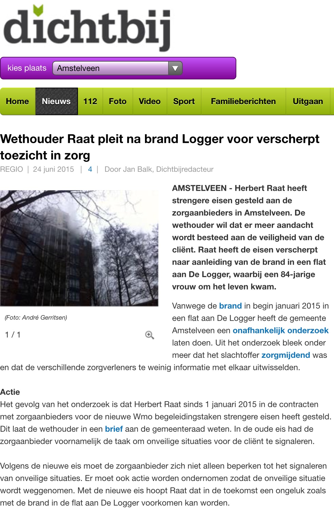 2015-24-6 Dichtbij; wethouder Herbert Raat over brand Logger