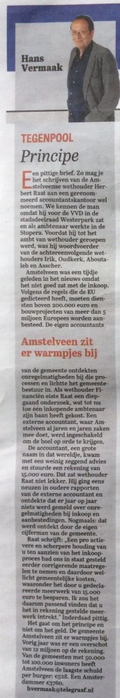 2015-Telegraaf hans vermaak column over brief PwC herbert raat