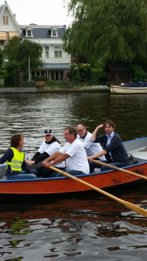 2015 -college Amstelveen Maaike Veeningen, Jeroen Brandes, Rein Schurink, Peter Bot en Herbert Raat