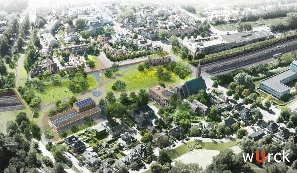 vogelvlucht-gebiedsvisie-overkapping-a9-oude-dorp-Amstelveen vanuit-noordelijke-richting